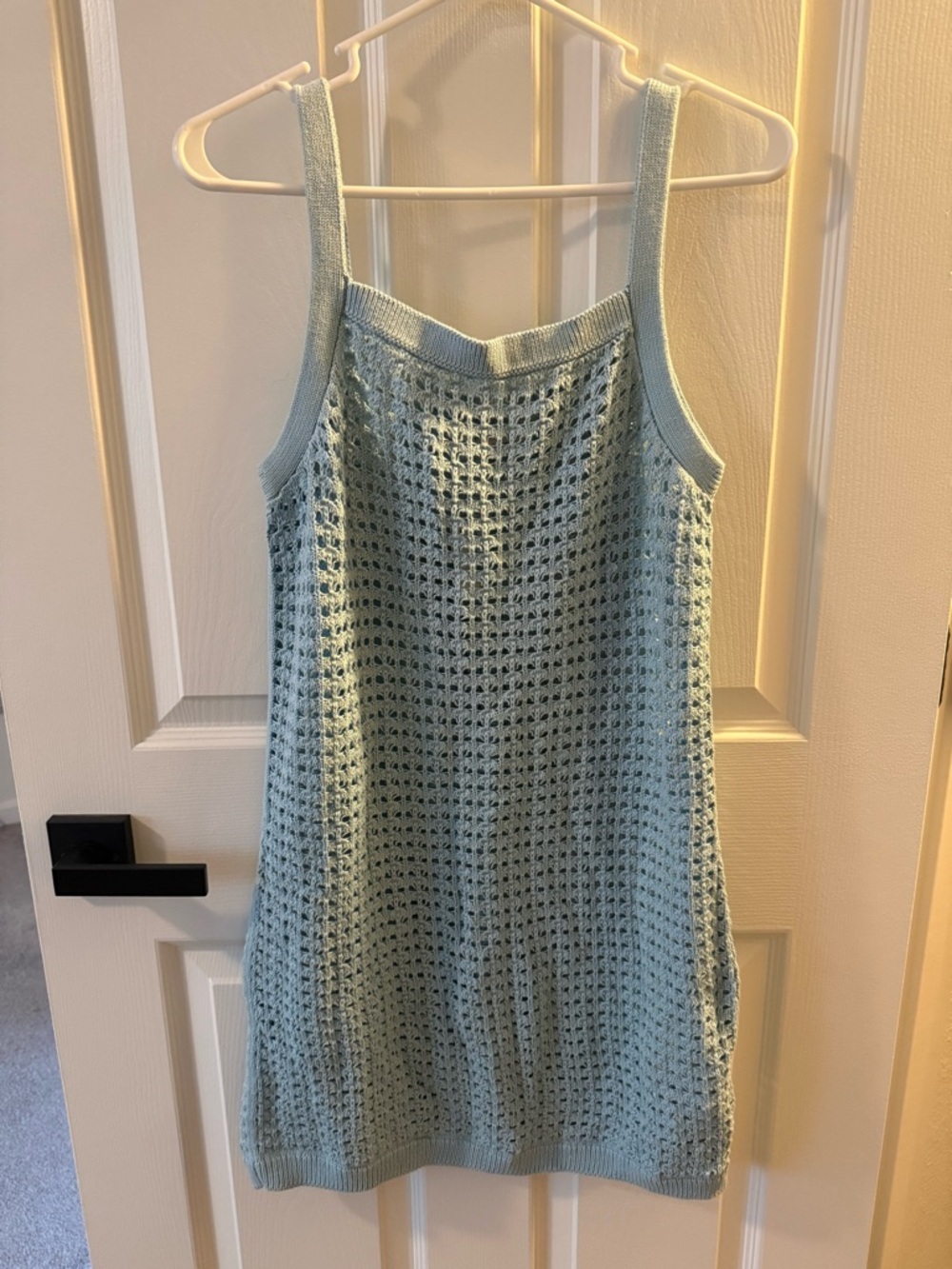 Madewell Light Blue Crochet Swim Coverup
